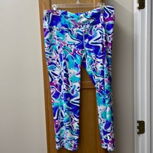 Aryeh multi colored yoga pants, size large